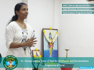 Dr. Devangi at AMCT’s Nadi Parikshan Documentation and Re-Orientation Programme Surat