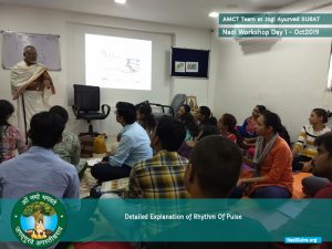 Learning Nadi Rhythm of Pulse at Surat Workshop